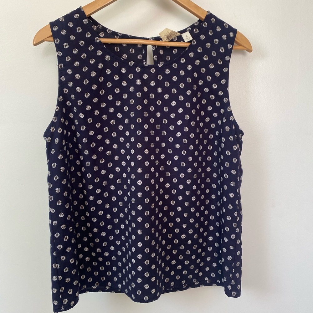 Blue patterned blouse